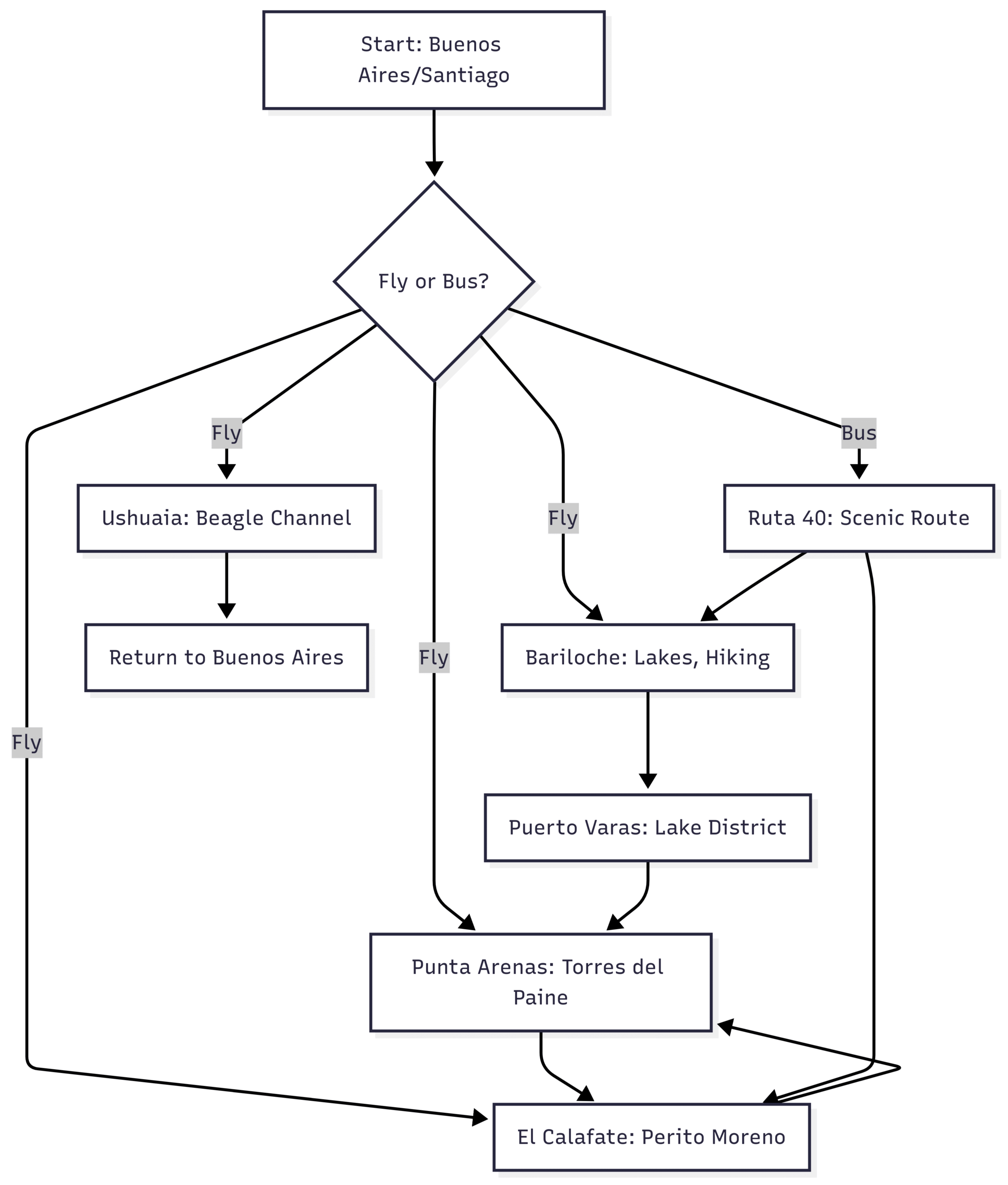 Chart: Patagonia Travel Flow