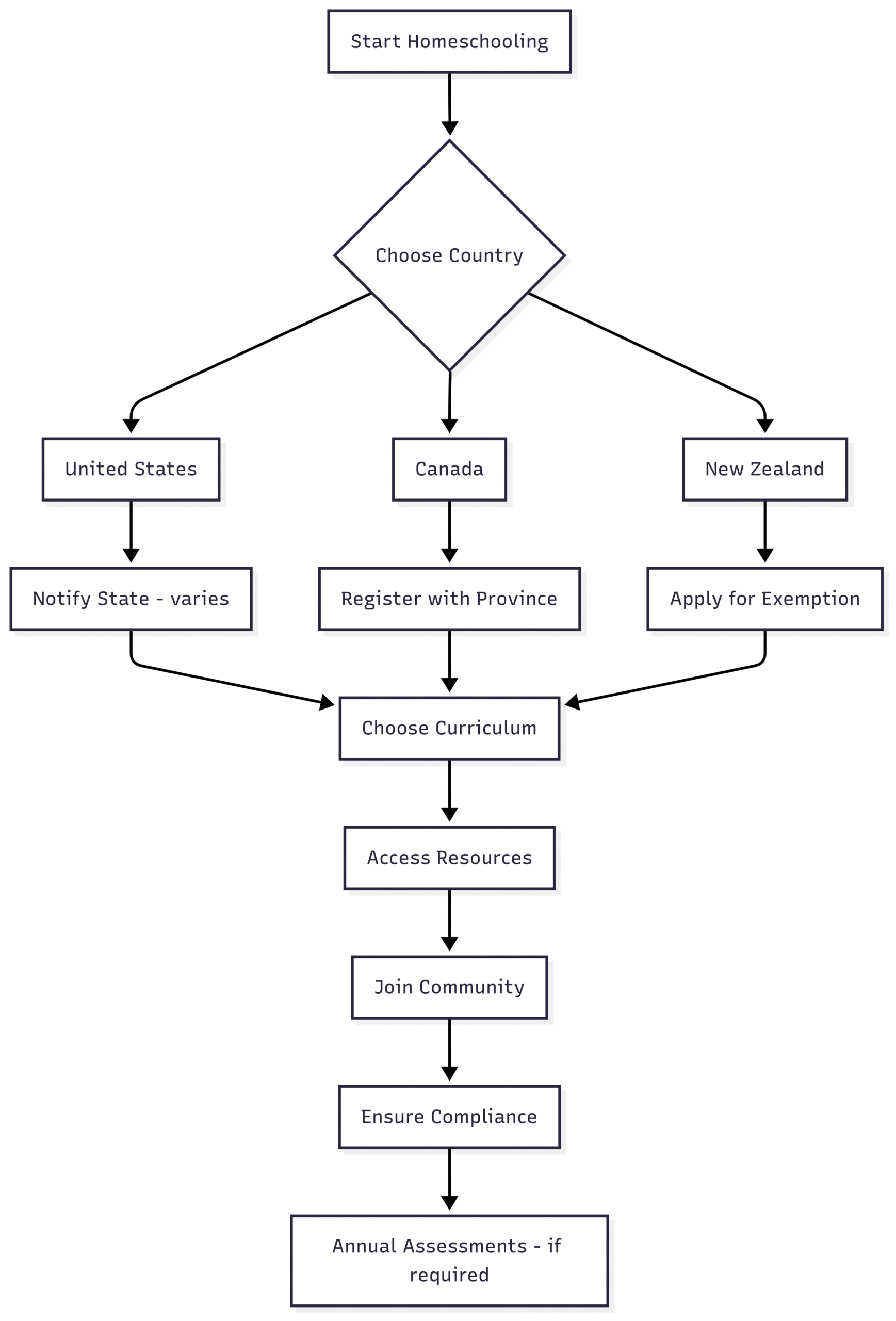 Chart: Homeschooling Process in Top Countries