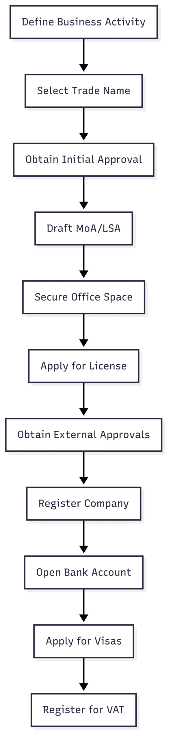 Chart: Company Setup Process