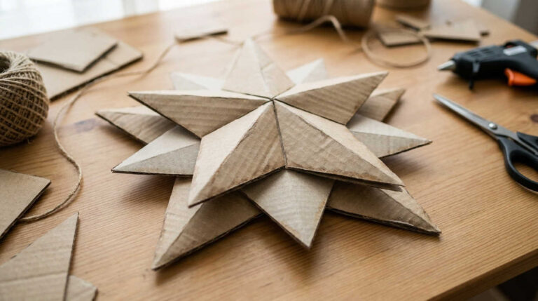 DIY Cardboard Barn Star