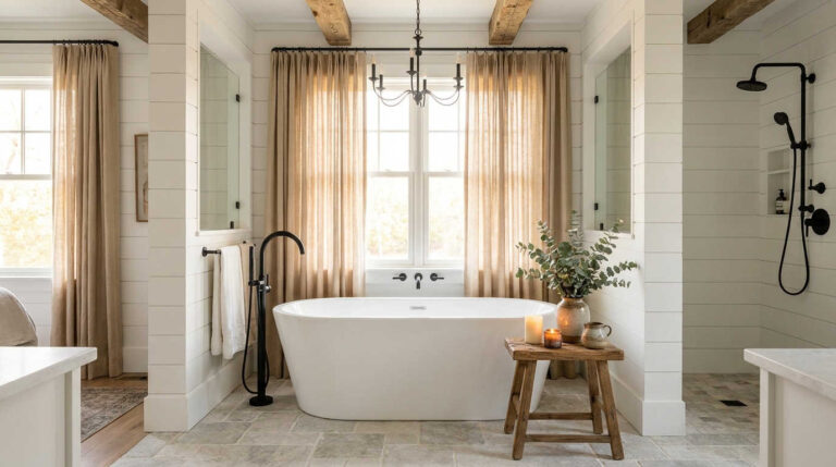 15 Modern Farmhouse Style Bath Tubs ideas