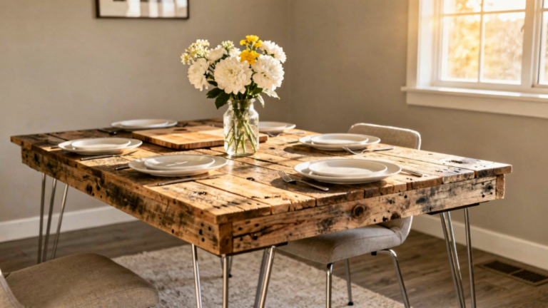 DIY – How to make dining table from pallet wood