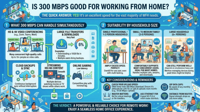 Is 300 Mbps Good for Working from Home?