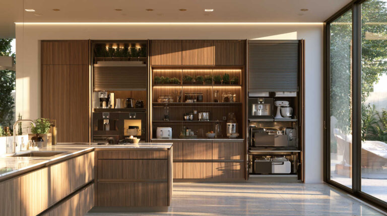 Declutter the island kitchen: 7 appliance garage ideas