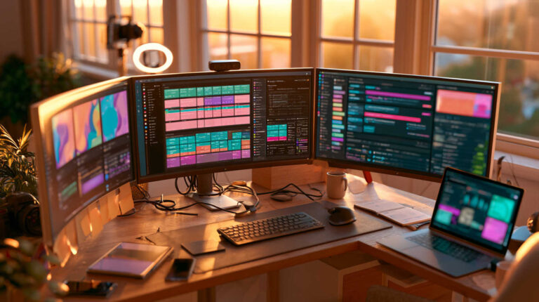 Working From Home at a Connected Desk